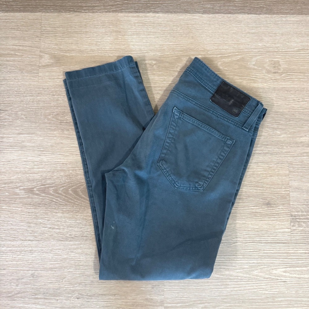 AG Adriano Goldschmied The Tellis Modern‎ Slim Mens 32x30 Blue Sateen Pants